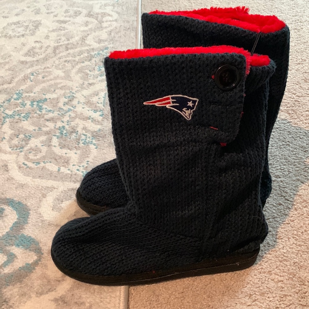 New England Patriots NFL knit button XL boots
